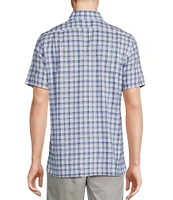 Cremieux Blue Label Plaid Lightweight Oxford Short Sleeve Woven Shirt