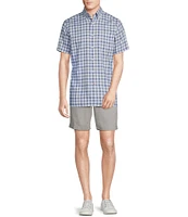 Cremieux Blue Label Plaid Lightweight Oxford Short Sleeve Woven Shirt