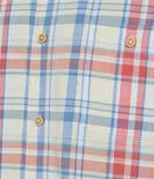 Cremieux Blue Label Plaid Short Sleeve Woven Shirt