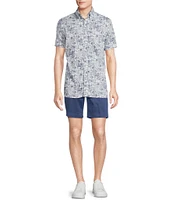 Cremieux Blue Label Plant Print Short Sleeve Woven Shirt