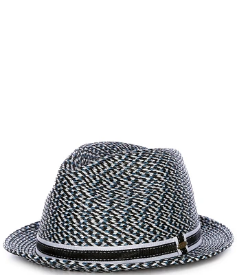 Cremieux Blue Label Polybraid with Two-Tone Ribbon Fedora Hat