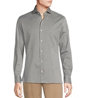 Cremieux Blue Label Print Jacquard Long Sleeve Woven Shirt