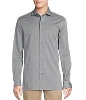 Cremieux Blue Label Print Jacquard Long Sleeve Woven Shirt