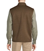 Cremieux Blue Label Houndstooth Full-Zip Vest