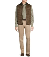 Cremieux Blue Label Houndstooth Full-Zip Vest