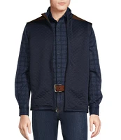 Cremieux Blue Label Solid Quilted Full-Zip Vest