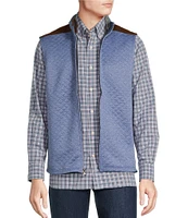 Cremieux Blue Label Solid Quilted Full-Zip Vest