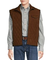 Cremieux Blue Label Quilted Suede Vest