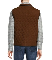 Cremieux Blue Label Quilted Suede Vest