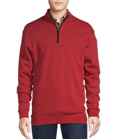 Cremieux Blue Label Solid Reversible Quarter-Zip Pullover