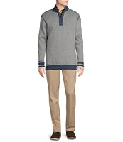 Cremieux Blue Label Solid Reversible Quarter-Zip Pullover