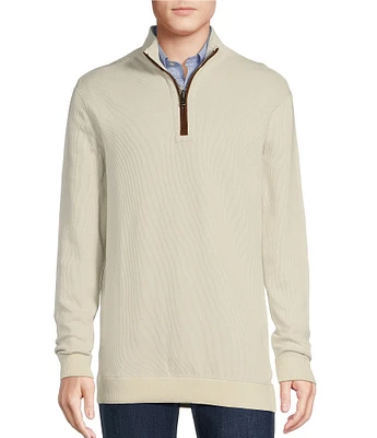 Cremieux Blue Label Solid Reversible Quarter-Zip Pullover