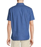 Cremieux Blue Label St. Tropez Collection Indigo Short Sleeve Woven Shirt