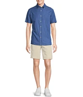 Cremieux Blue Label St. Tropez Collection Indigo Short Sleeve Woven Shirt