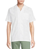 Cremieux Blue Label Saint Tropez Collection Palm Tree Short Sleeve Woven Camp Shirt