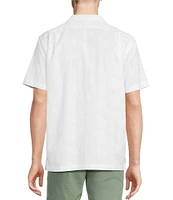 Cremieux Blue Label Saint Tropez Collection Palm Tree Short Sleeve Woven Camp Shirt