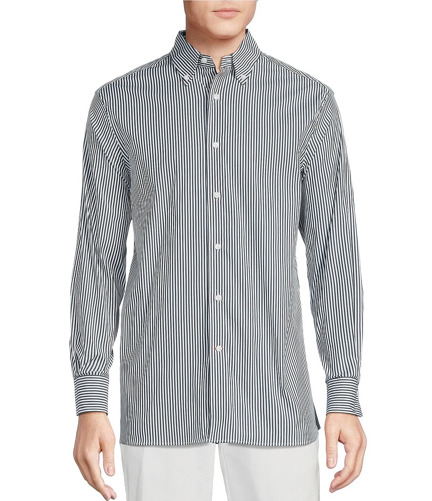 Cremieux Blue Label St. Tropez Collection Stripe Long Sleeve Woven Shirt