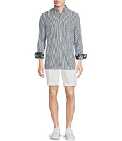 Cremieux Blue Label St. Tropez Collection Stripe Long Sleeve Woven Shirt