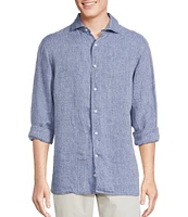 Cremieux Blue Label St. Tropez Solid Linen Long Sleeve Woven Shirt