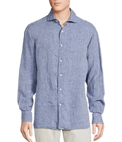 Cremieux Blue Label St. Tropez Solid Linen Long Sleeve Woven Shirt