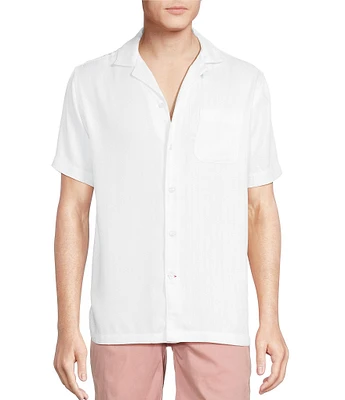 Cremieux Blue Label St. Tropez Solid Textured Short Sleeve Woven Camp Shirt