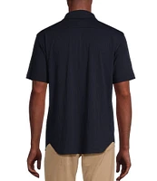 Cremieux Blue Label Seersucker Short Sleeve Coatfront Shirt