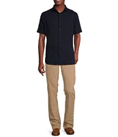 Cremieux Blue Label Seersucker Short Sleeve Coatfront Shirt