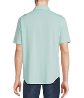 Cremieux Blue Label Seersucker Short Sleeve Coatfront Shirt