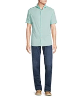 Cremieux Blue Label Seersucker Short Sleeve Coatfront Shirt