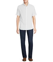 Cremieux Blue Label Seersucker Short Sleeve Coatfront Shirt