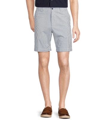 Cremieux Blue Label Seersucker Stripe Madison Classic Fit 8#double; Inseam Shorts
