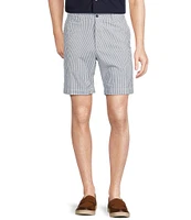 Cremieux Blue Label Seersucker Stripe Madison Classic Fit 8#double; Inseam Shorts
