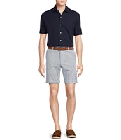 Cremieux Blue Label Seersucker Stripe Madison Classic Fit 8#double; Inseam Shorts