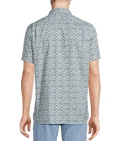 Cremieux Blue Label Short Sleeve Point Leaf Woven Shirt