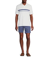 Cremieux Blue Label Slim Fit Chest Stripe Jersey Short Sleeve Polo Shirt