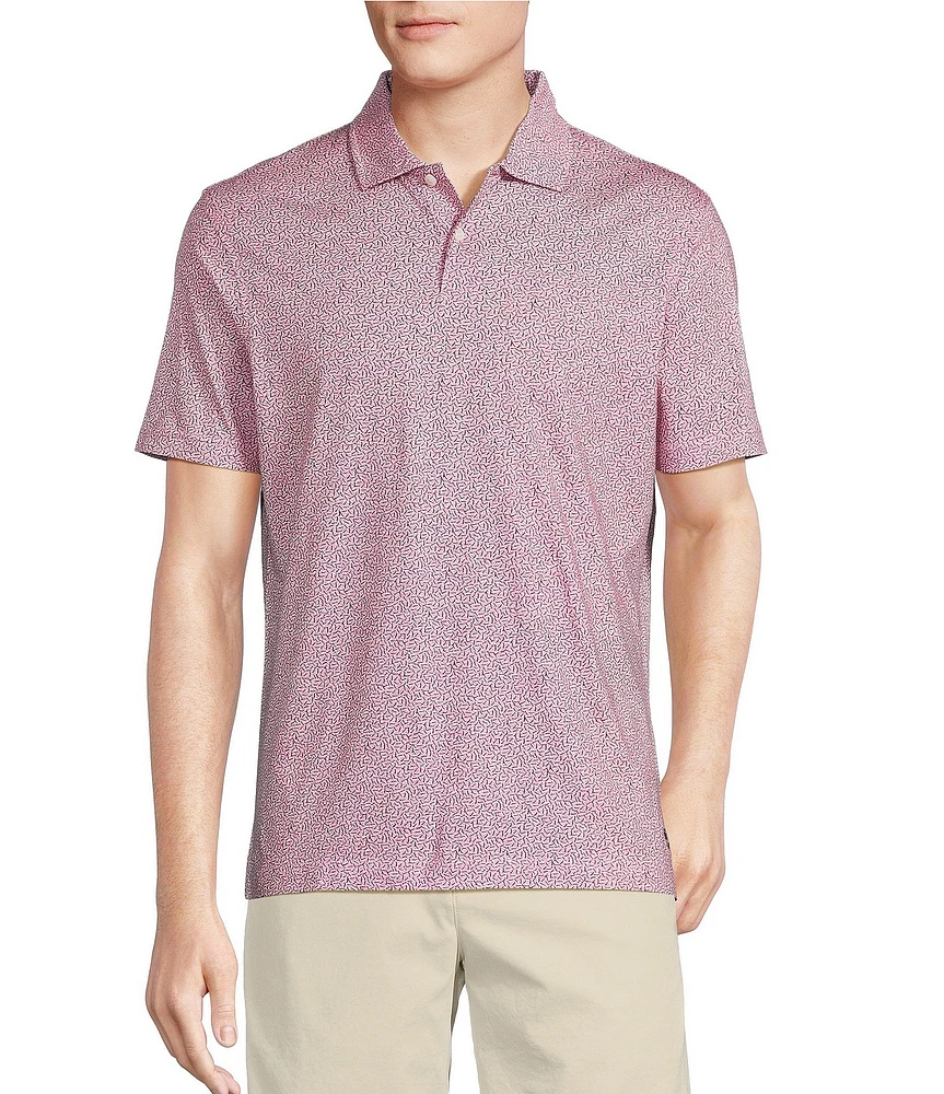 Cremieux Blue Label Slim Fit Stretch Abstract Print Polo Shirt