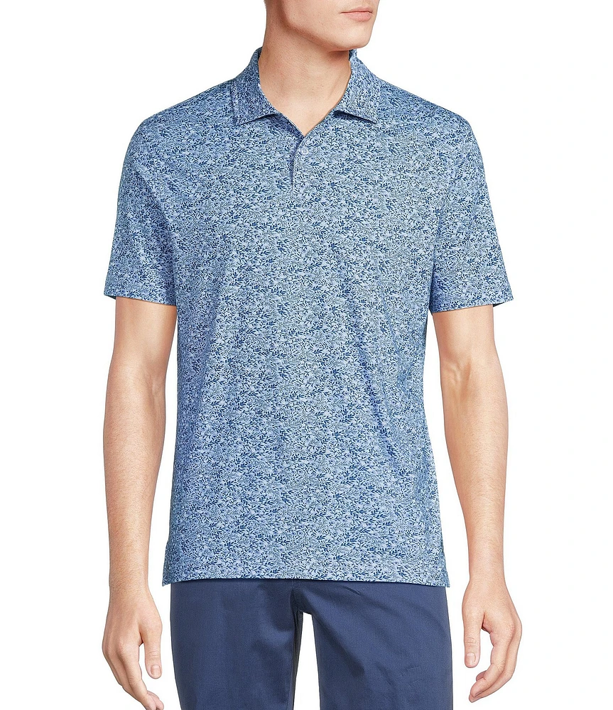 Cremieux Blue Label Slim Fit Stretch Floral Print Polo Shirt