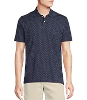 Cremieux Blue Label Slim Fit Stretch Geo Print Polo Shirt