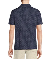 Cremieux Blue Label Slim Fit Stretch Geo Print Polo Shirt