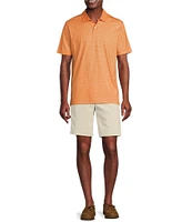 Cremieux Blue Label Slim Fit Stretch Geometric Print Short Sleeve Polo Shirt