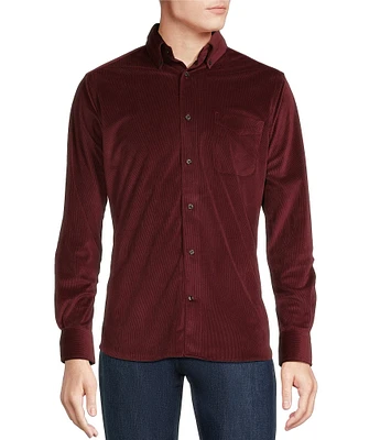 Cremieux Blue Label Solid Corduroy Long Sleeve Woven Shirt