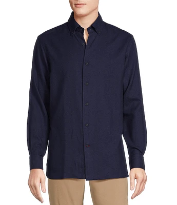 Cremieux Blue Label Solid Flannel Long Sleeve Woven Shirt