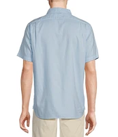 Cremieux Blue Label Solid Garment-Dyed Oxford Short Sleeve Woven Shirt