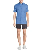 Cremieux Blue Label Solid Garment-Dyed Oxford Short Sleeve Woven Shirt