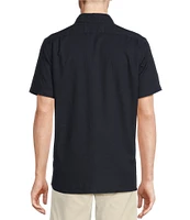 Cremieux Blue Label Solid Garment-Dyed Oxford Short Sleeve Woven Shirt