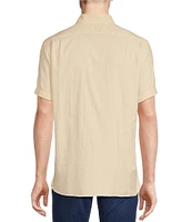 Cremieux Blue Label Solid Garment-Dyed Oxford Short Sleeve Woven Shirt