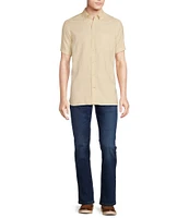 Cremieux Blue Label Solid Garment-Dyed Oxford Short Sleeve Woven Shirt