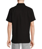 Cremieux Blue Label Solid Garment-Dyed Oxford Short Sleeve Woven Shirt