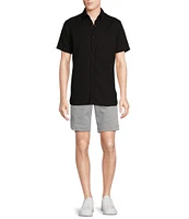 Cremieux Blue Label Solid Garment-Dyed Oxford Short Sleeve Woven Shirt