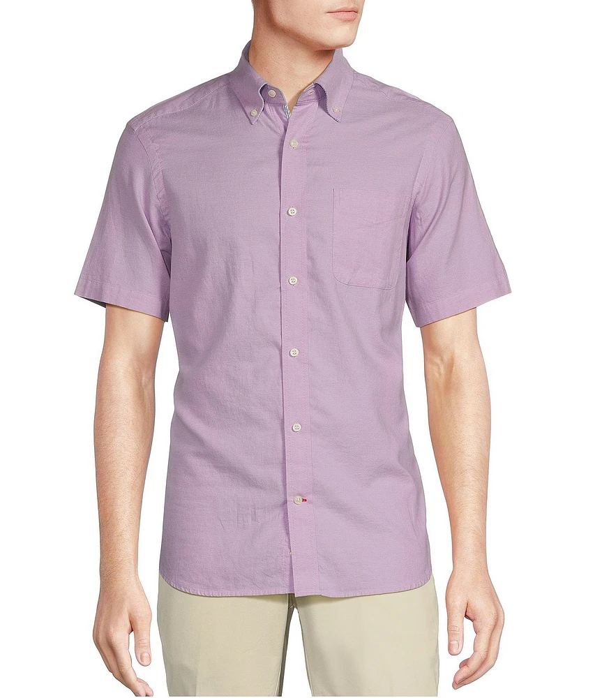 Cremieux Blue Label Solid Lightweight Oxford Short Sleeve Woven Shirt